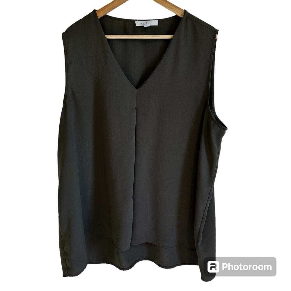 Fever women’s blouse xxl sleeveless greenish‎ tan